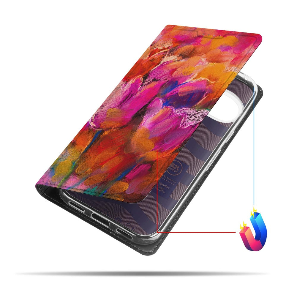 Telefoonhoesje Google Pixel 10 | Pixel 10 Pro Tulips design hoesje zijaanzicht tulpenprint