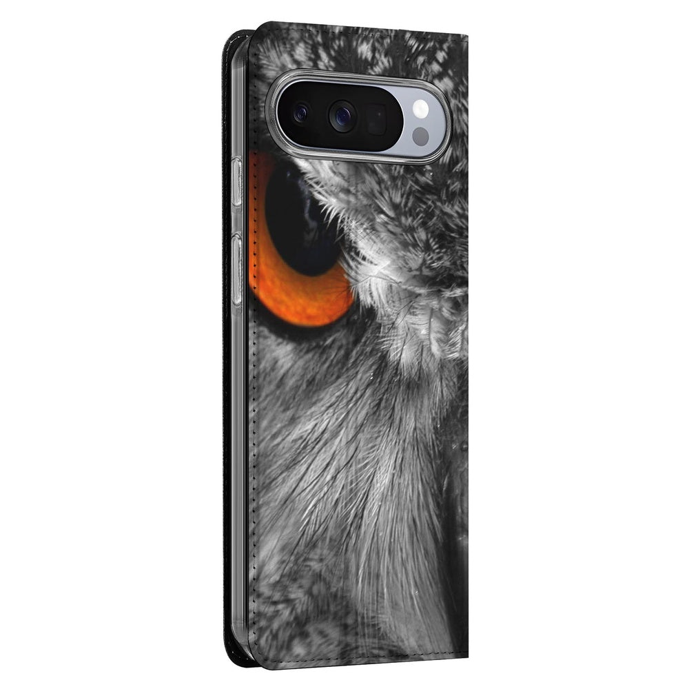Google Pixel 10 Book Wallet Case Uilprint zijaanzicht