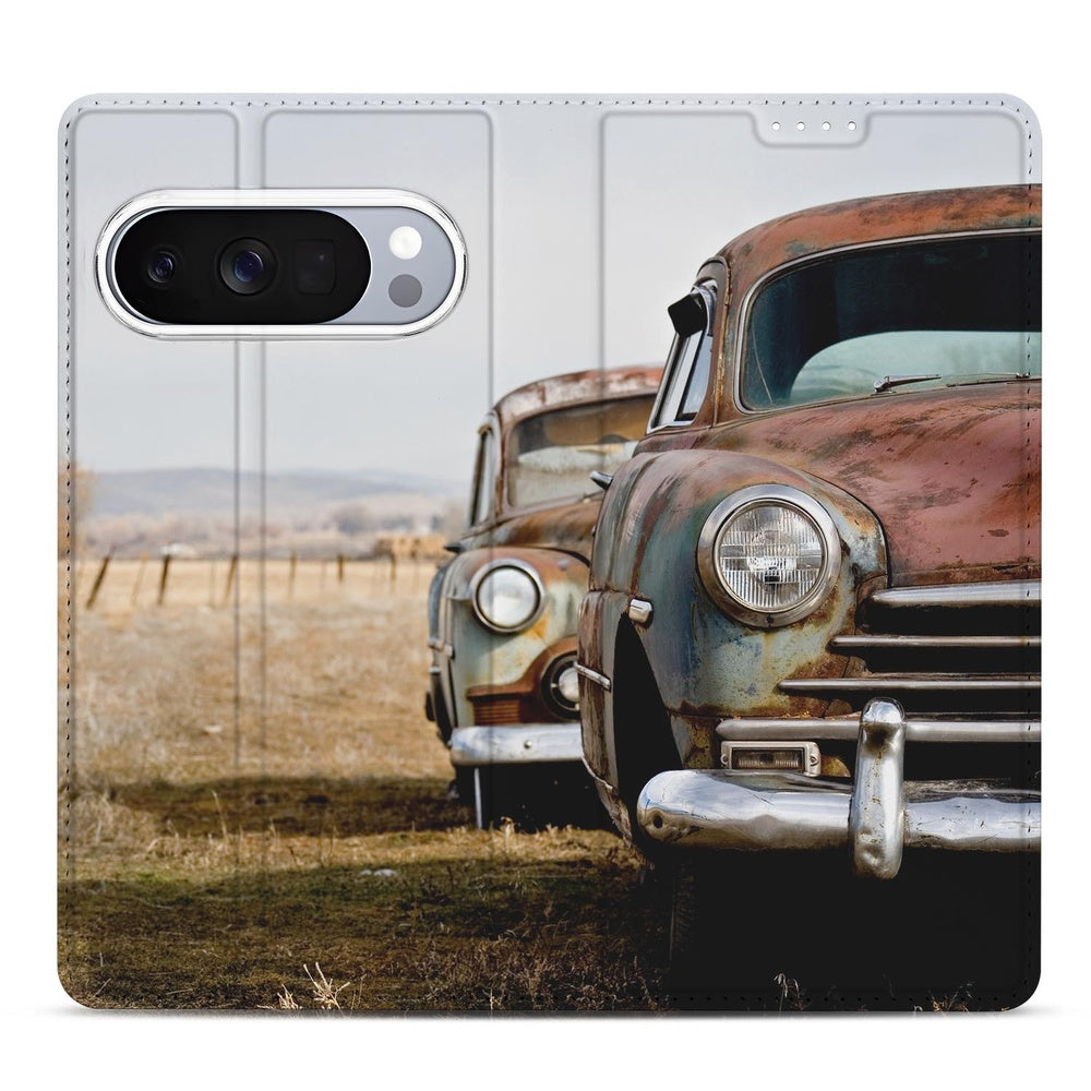 Bookcase Google Pixel 10 | Pixel 10 Pro Vintage Auto vintage auto design hoes voorzijde