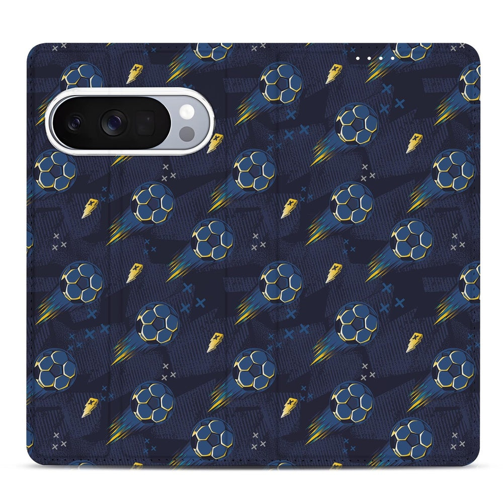 Google Pixel 10 Pro Telefoonhoesje Voetbal design donkerblauw voetbalsymbool