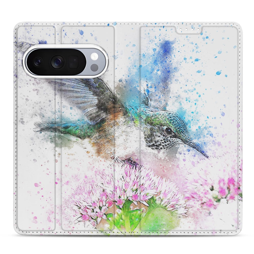 Google Pixel 10 | Pixel 10 Pro Book Wallet Case Vogel vogel print voorkant
