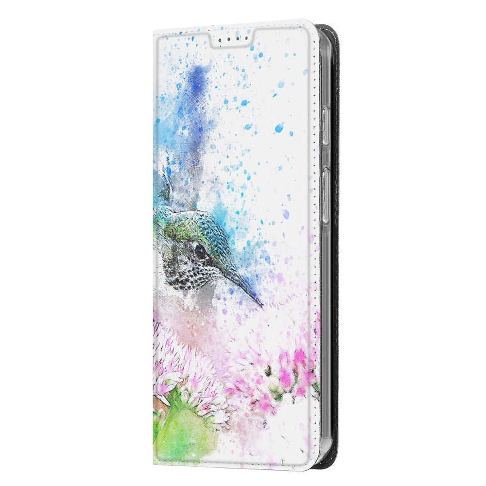 Google Pixel 10 | Pixel 10 Pro Book Wallet Case Vogel design vogelprint zijaanzicht