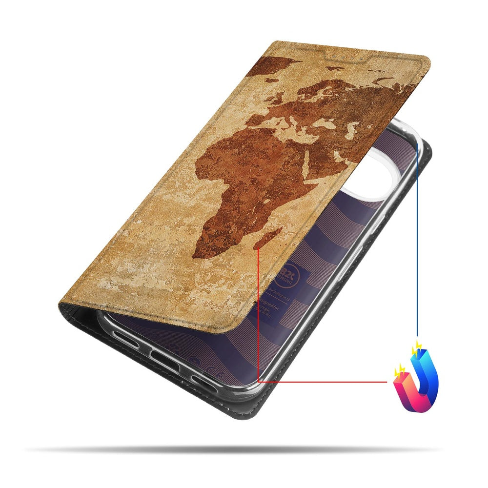 Google Pixel 10 | Pixel 10 Pro Telefoonhoesje Wereldkaart wereldkaart stand case voorkant