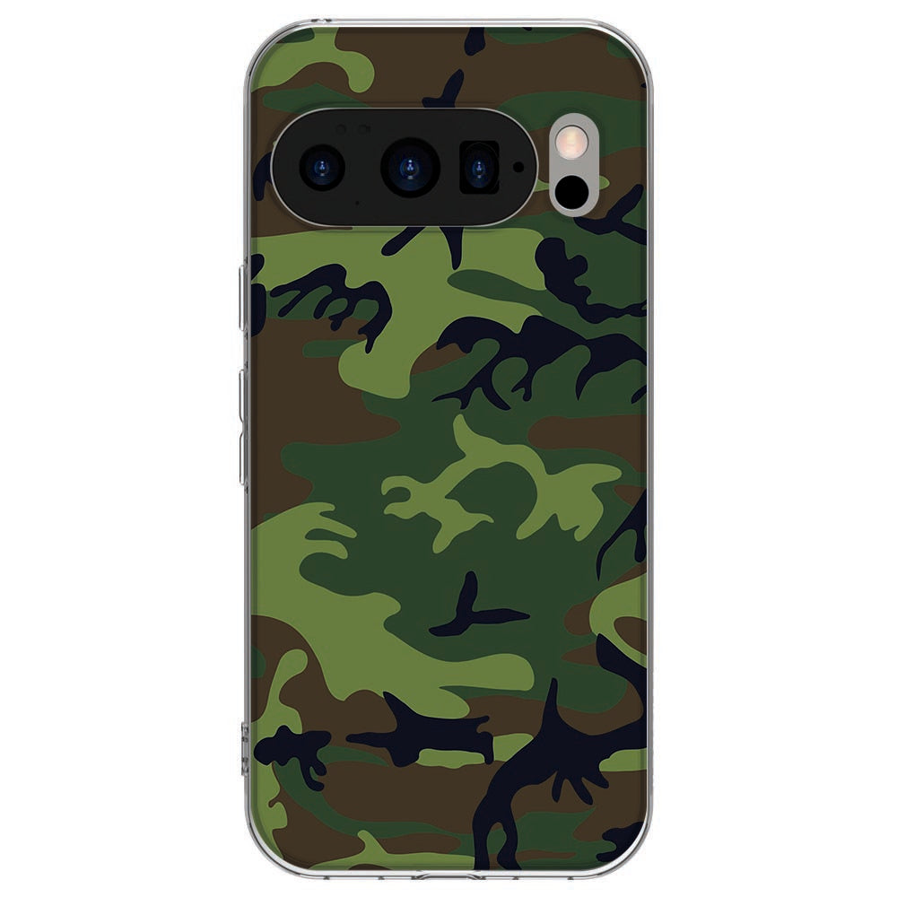 Achterkant van Google Pixel 10 / 10 Pro TPU hoesje Army Dark