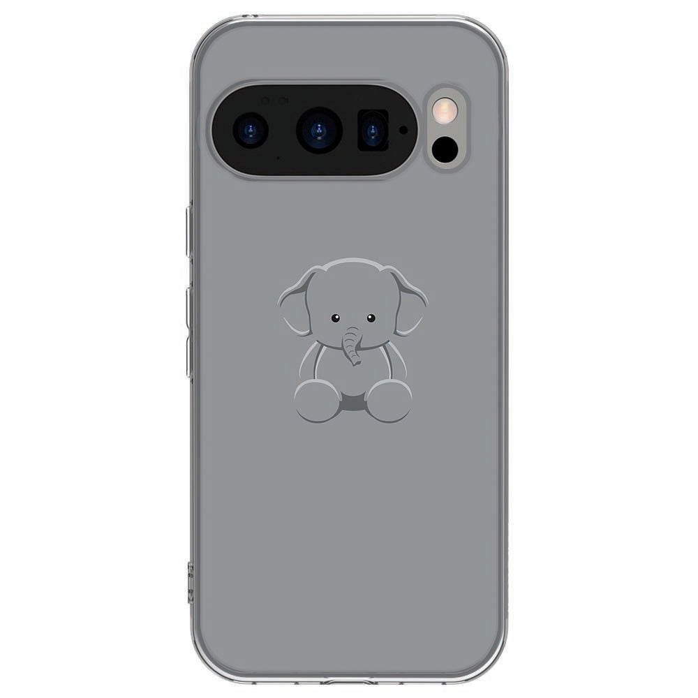 Achterkant van Google Pixel 10 / 10 Pro TPU hoesje Baby Olifant