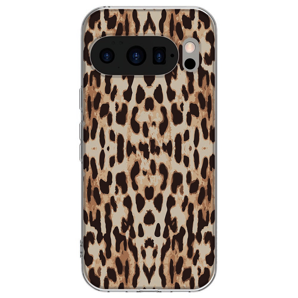 Achterkant van Google Pixel 10 / 10 Pro TPU hoesje Leopard