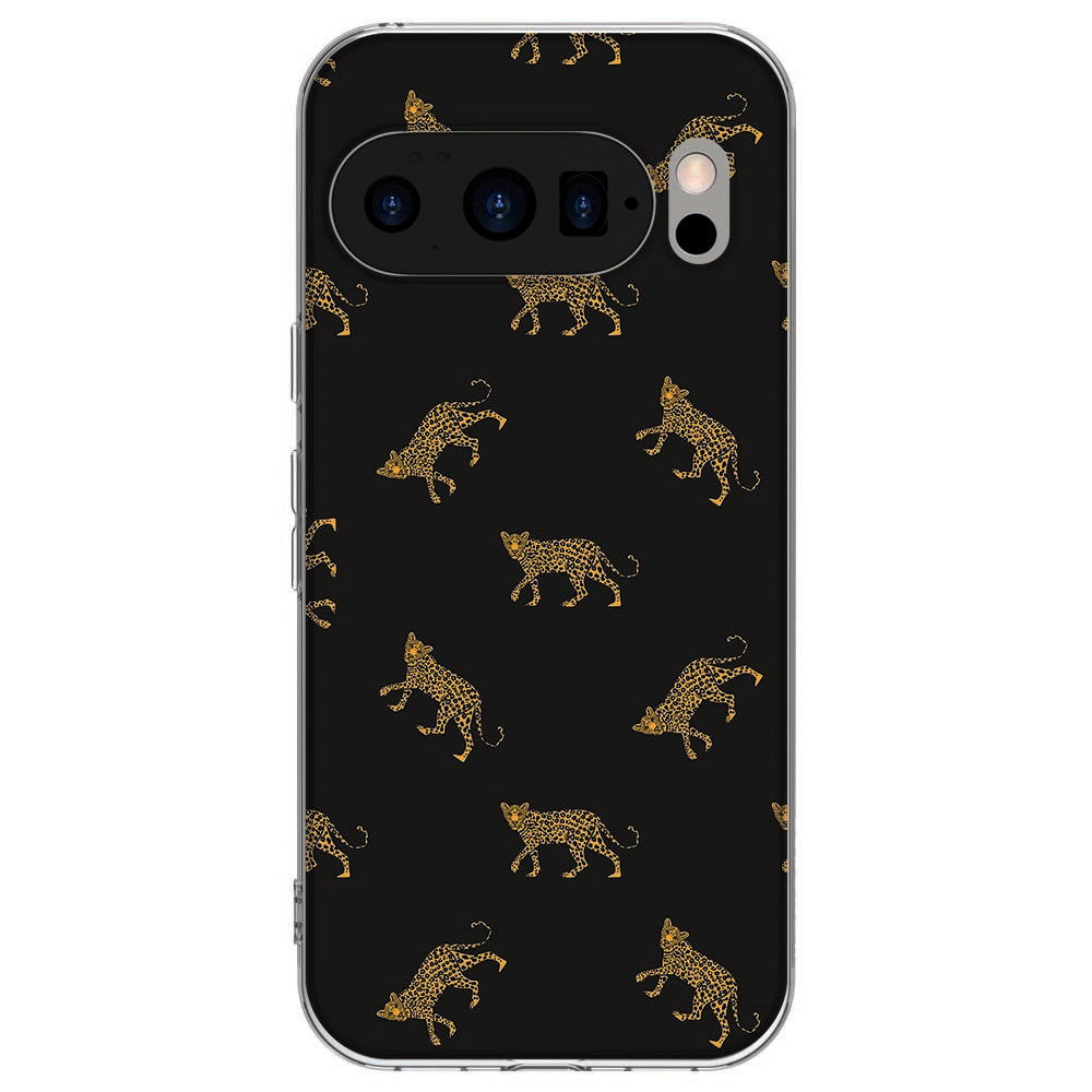 Achterkant van Google Pixel 10 / 10 Pro TPU hoesje Leopards