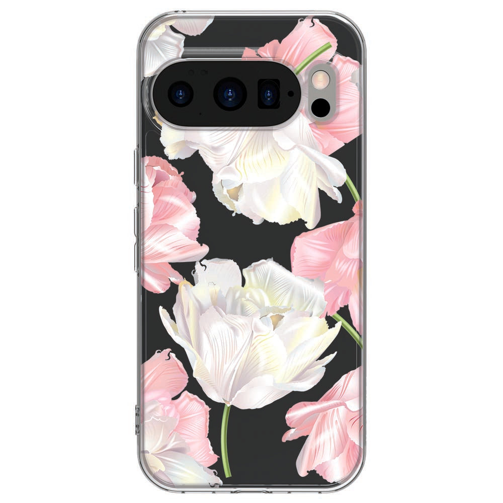 Achterkant van Google Pixel 10 / 10 Pro TPU hoesje Lovely Flowers