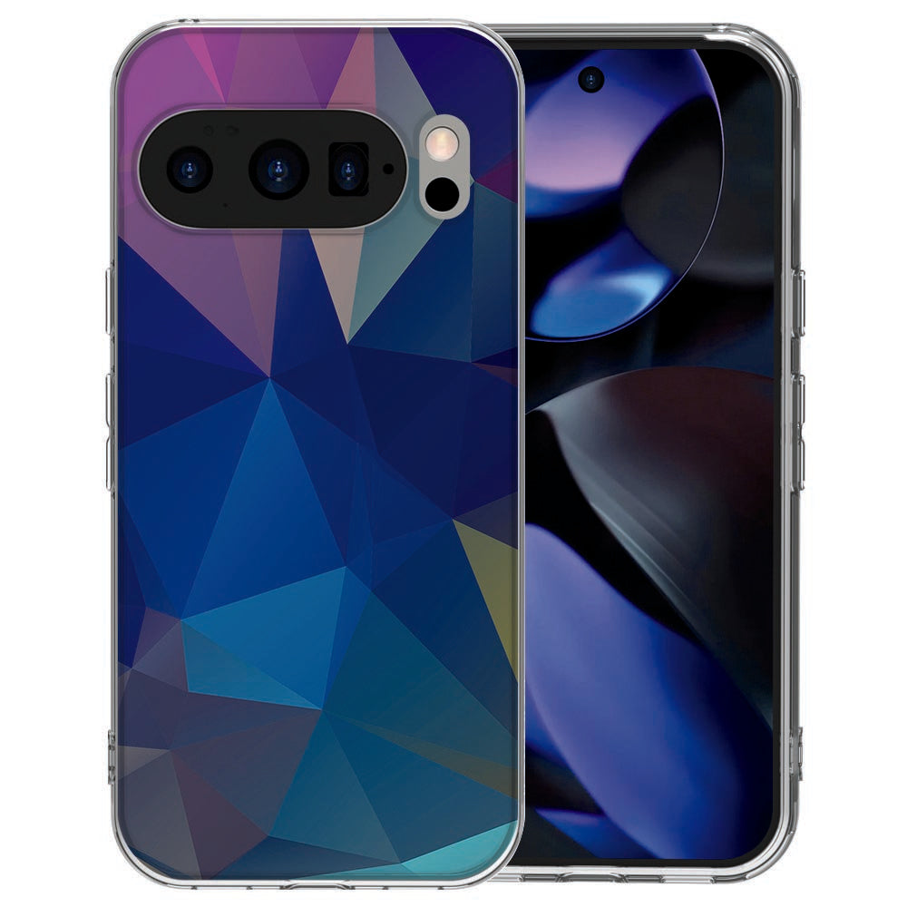 Polygon Dark hoesje voor Pixel 10 met soft-touch TPU afwerking