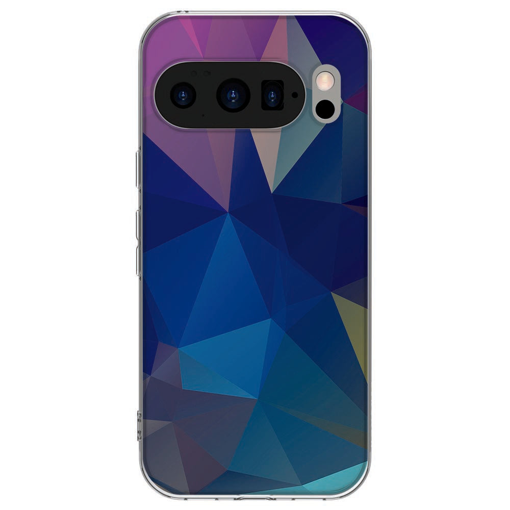 Achterkant van Google Pixel 10 / 10 Pro TPU hoesje Polygon Dark