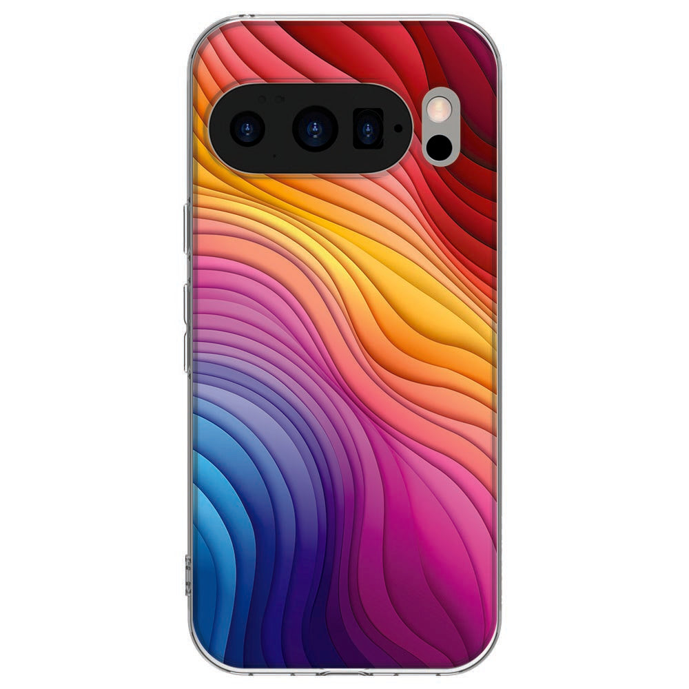 Achterkant van Google Pixel 10 / 10 Pro TPU hoesje Regenboog