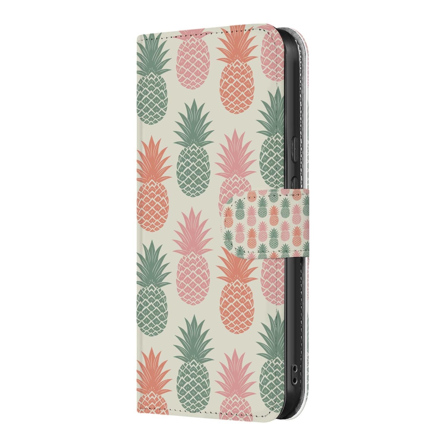 Ananas wallet hoesje voor Google Pixel 10a met pasjeshouder