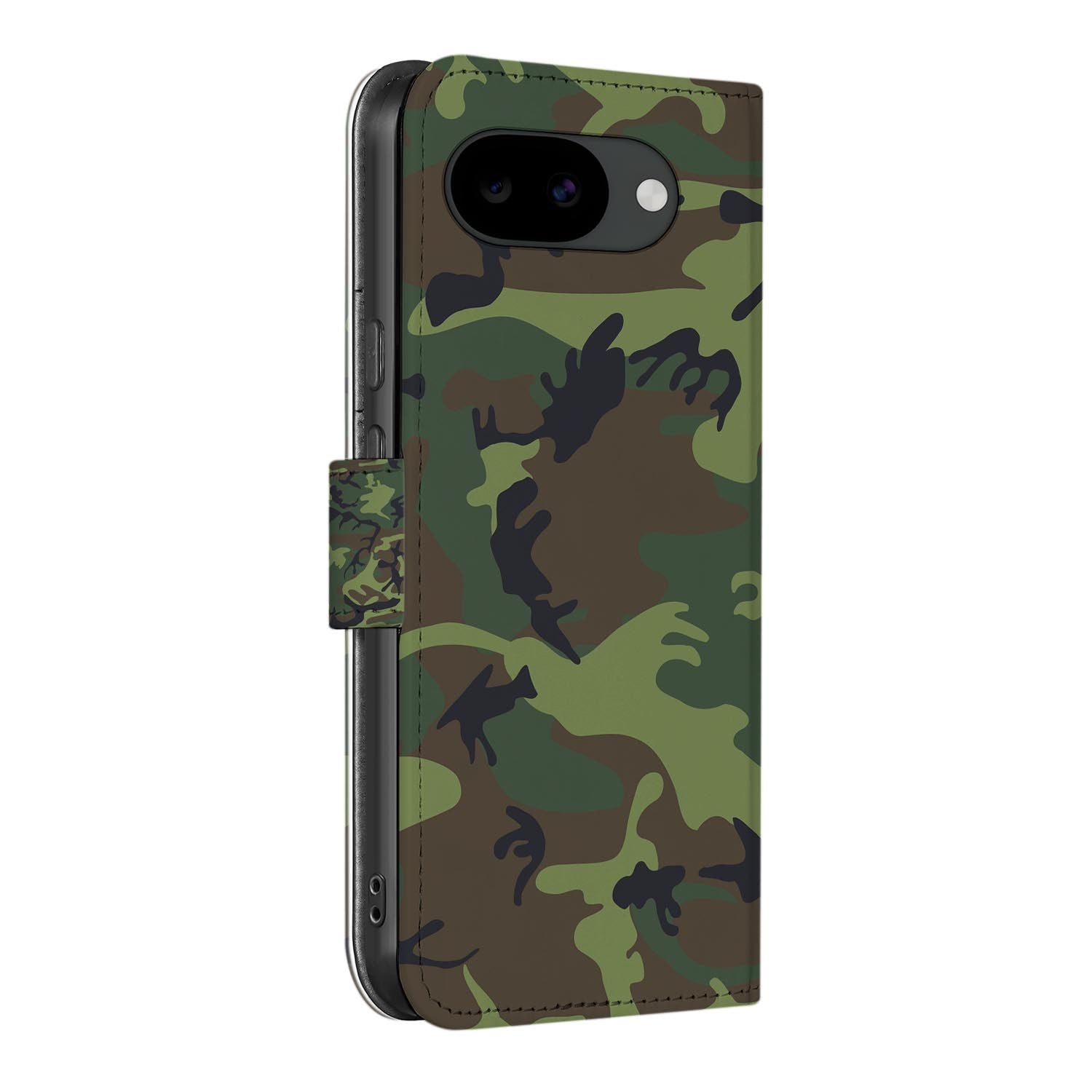 Bookcase hoesje Google Pixel 10a met Camouflage Leger print