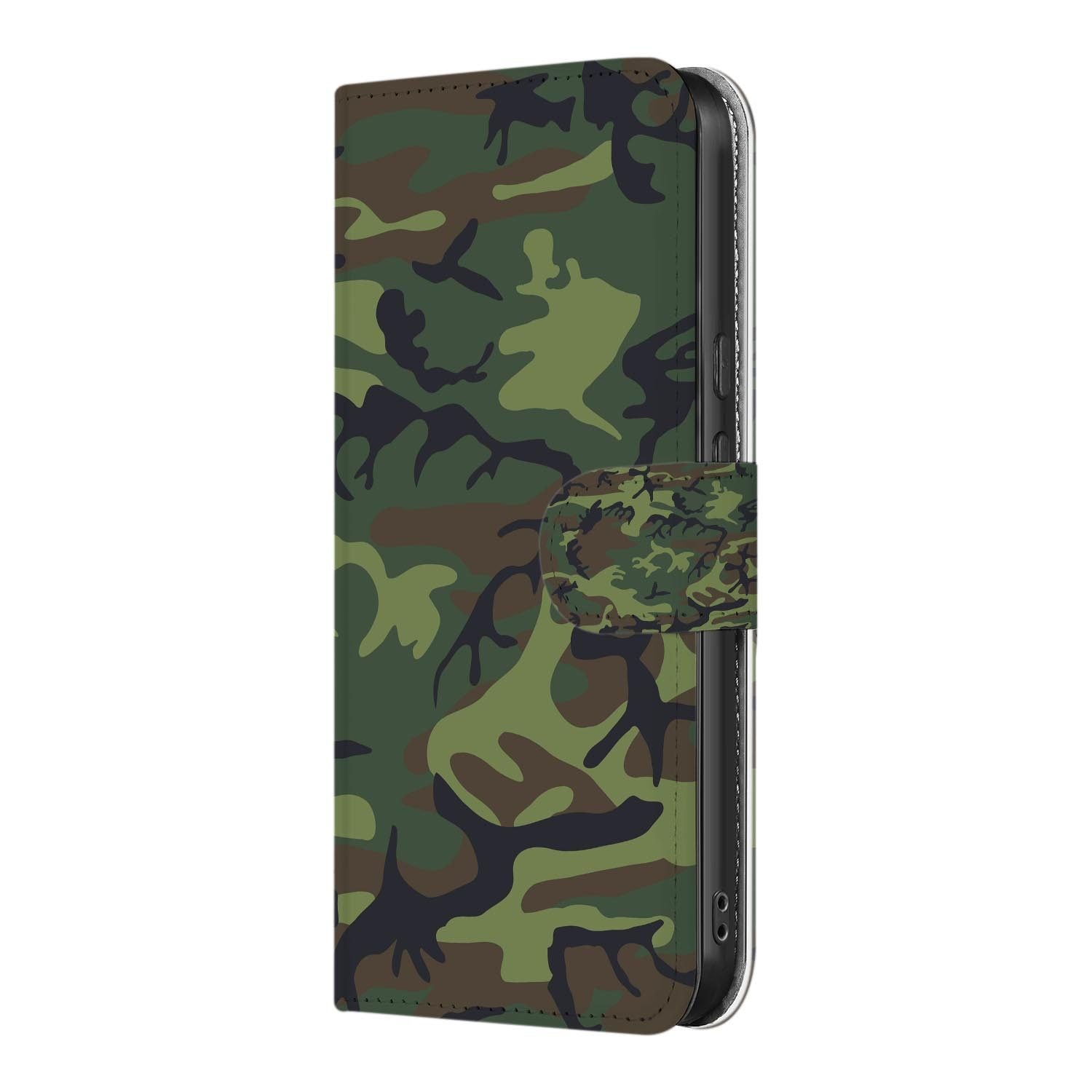 Camouflage Leger wallet hoesje voor Google Pixel 10a met pasjeshouder