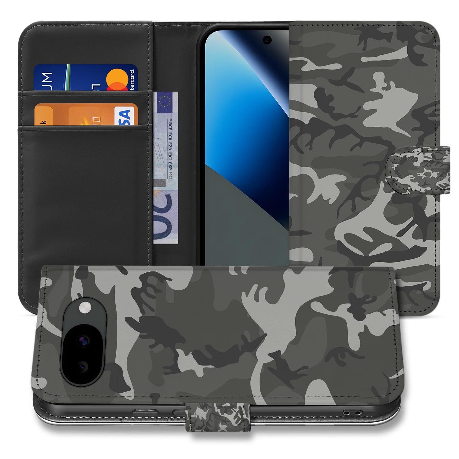 Army Light Camouflage bookcase hoesje voor de Google Pixel 10a