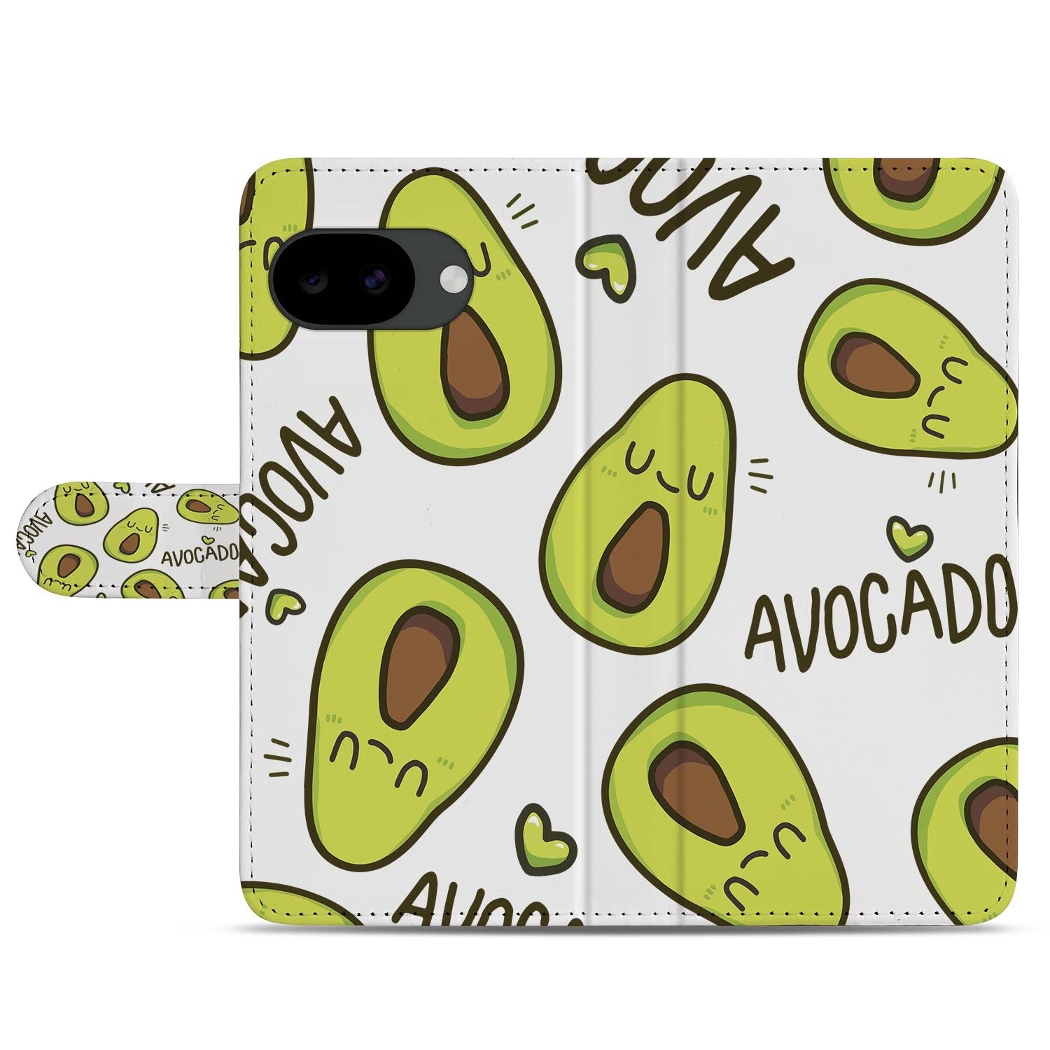 Google Pixel 10a portemonnee hoesje met Zingende Avocado design