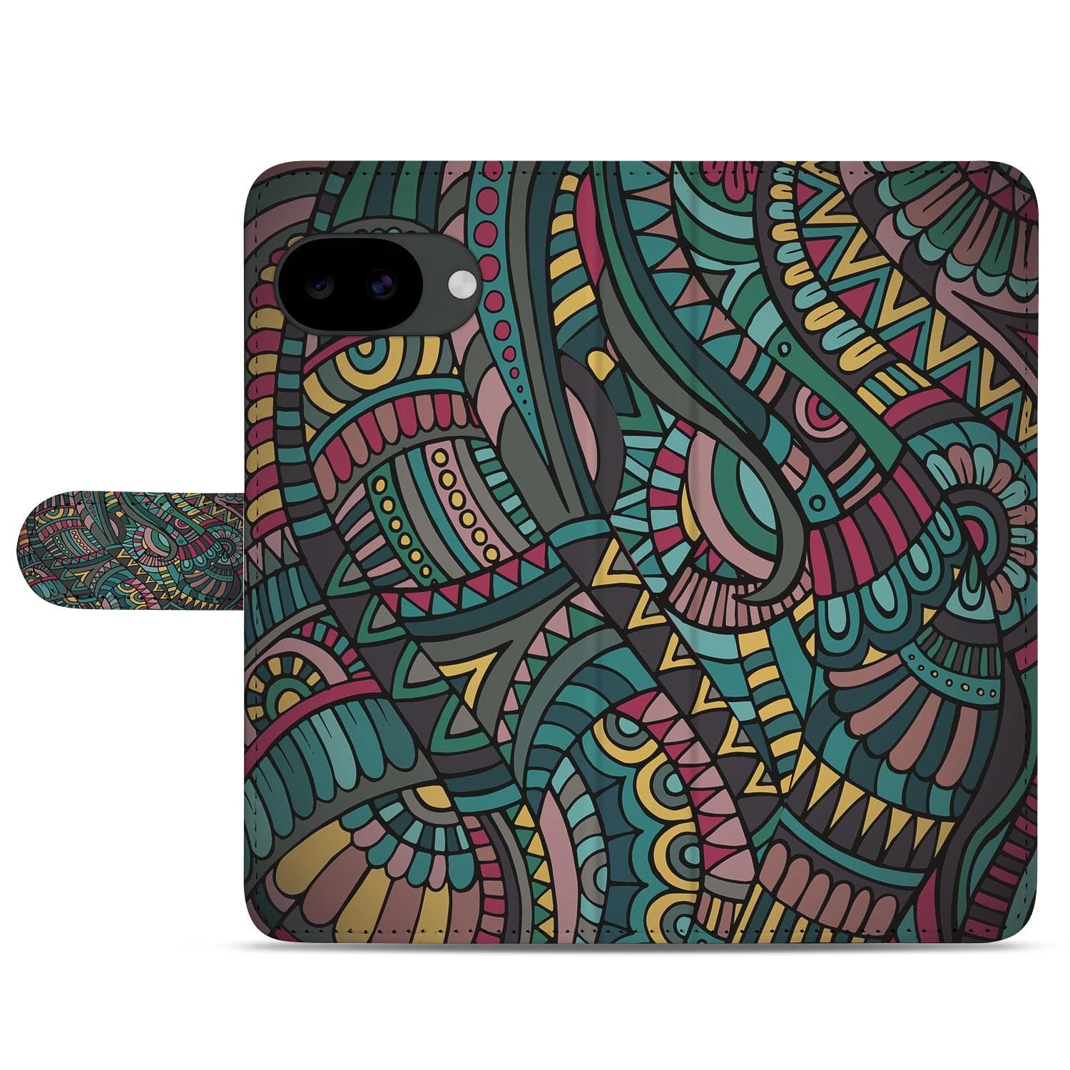 Google Pixel 10a portemonnee hoesje met Aztec design