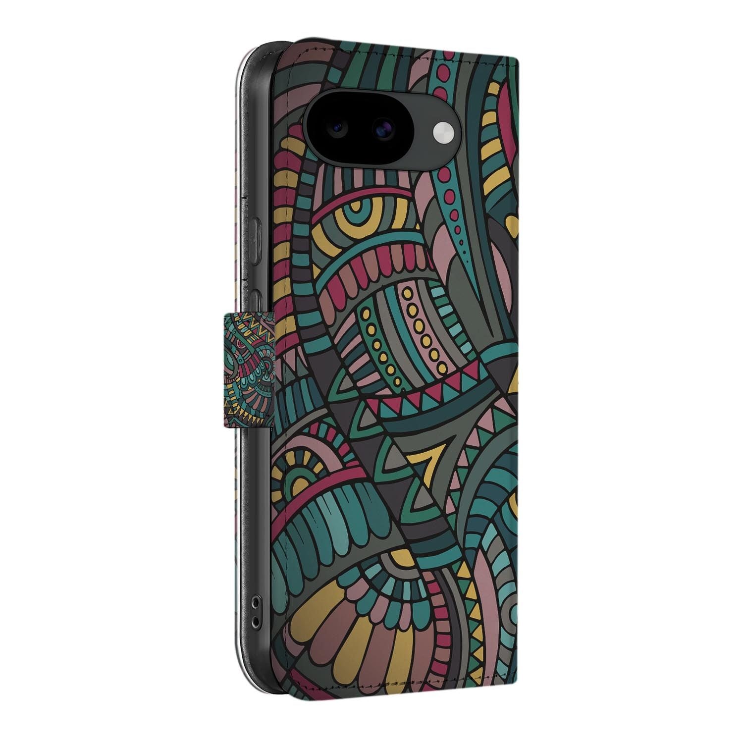 Bookcase hoesje Google Pixel 10a met Aztec print