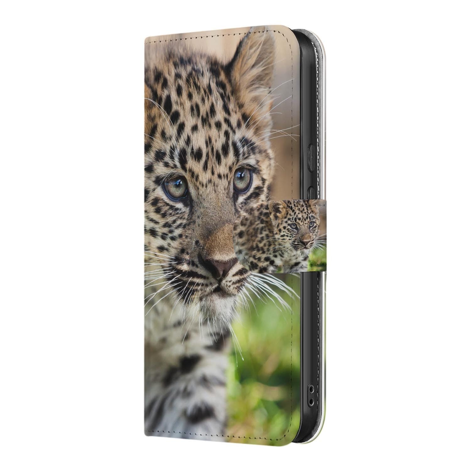 Baby Luipaard wallet hoesje voor Google Pixel 10a met pasjeshouder