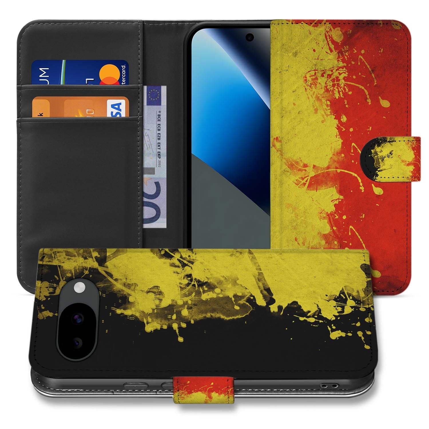 Belgische Vlag bookcase hoesje voor de Google Pixel 10a
