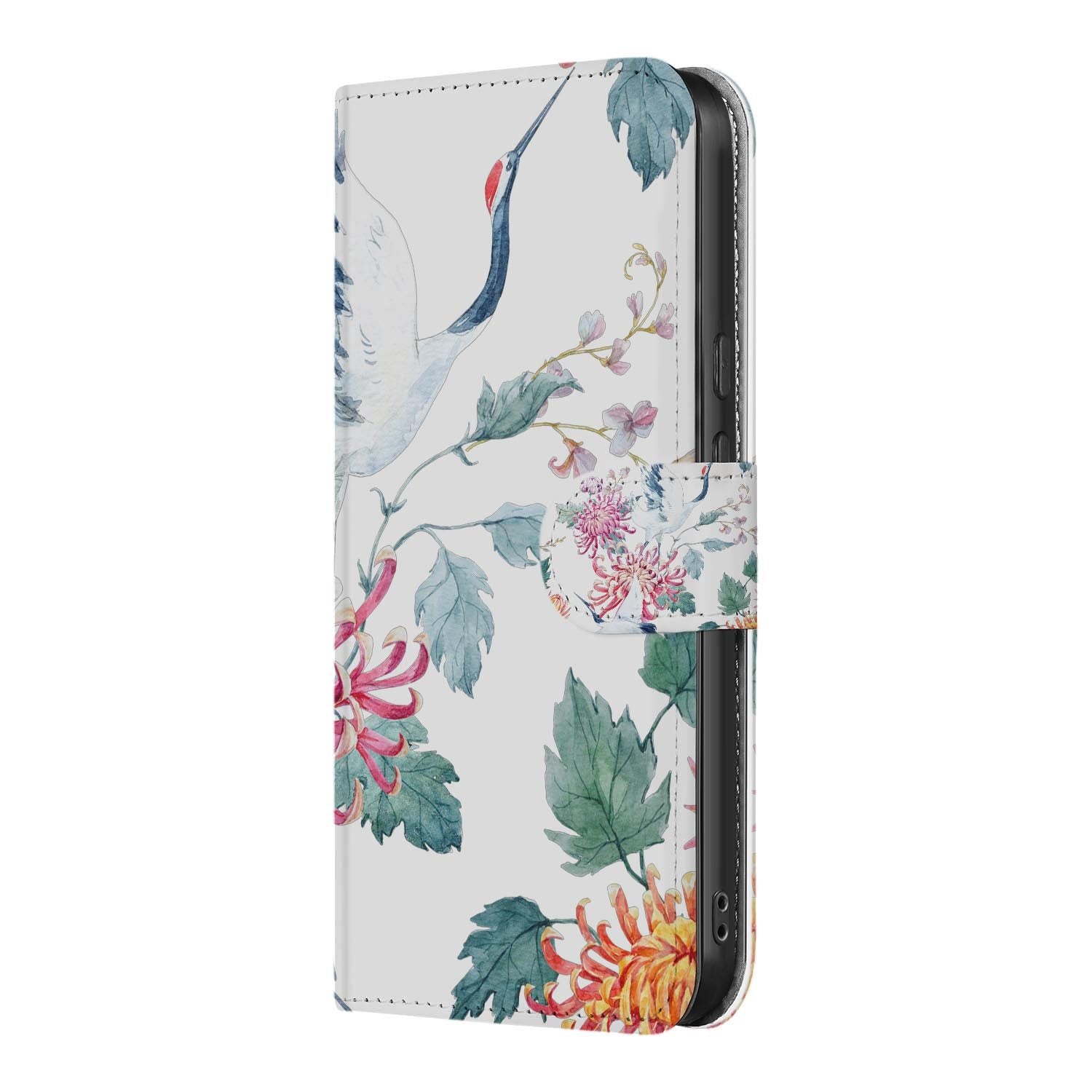 Bird Flowers wallet hoesje voor Google Pixel 10a met pasjeshouder
