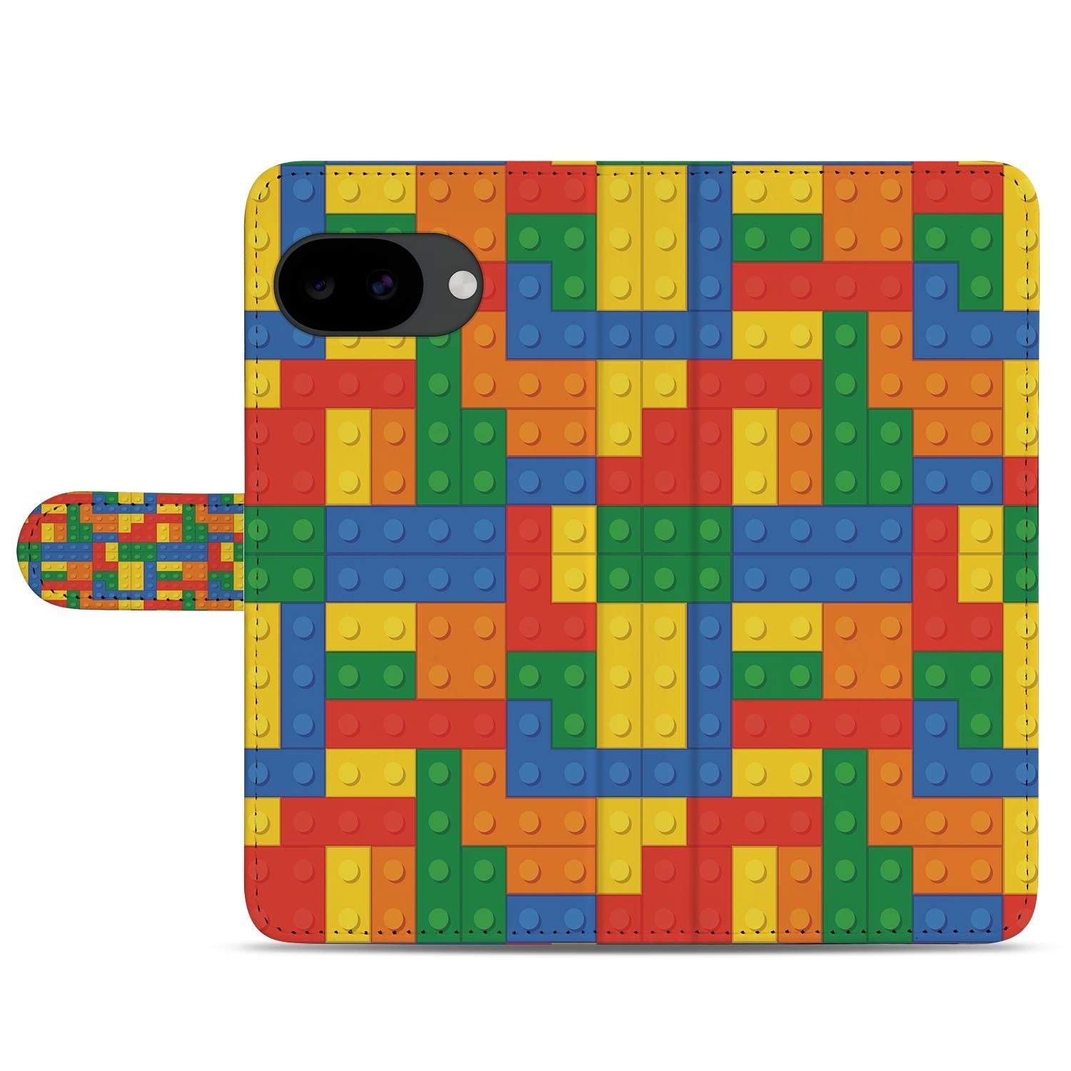 Google Pixel 10a portemonnee hoesje met Blokken design