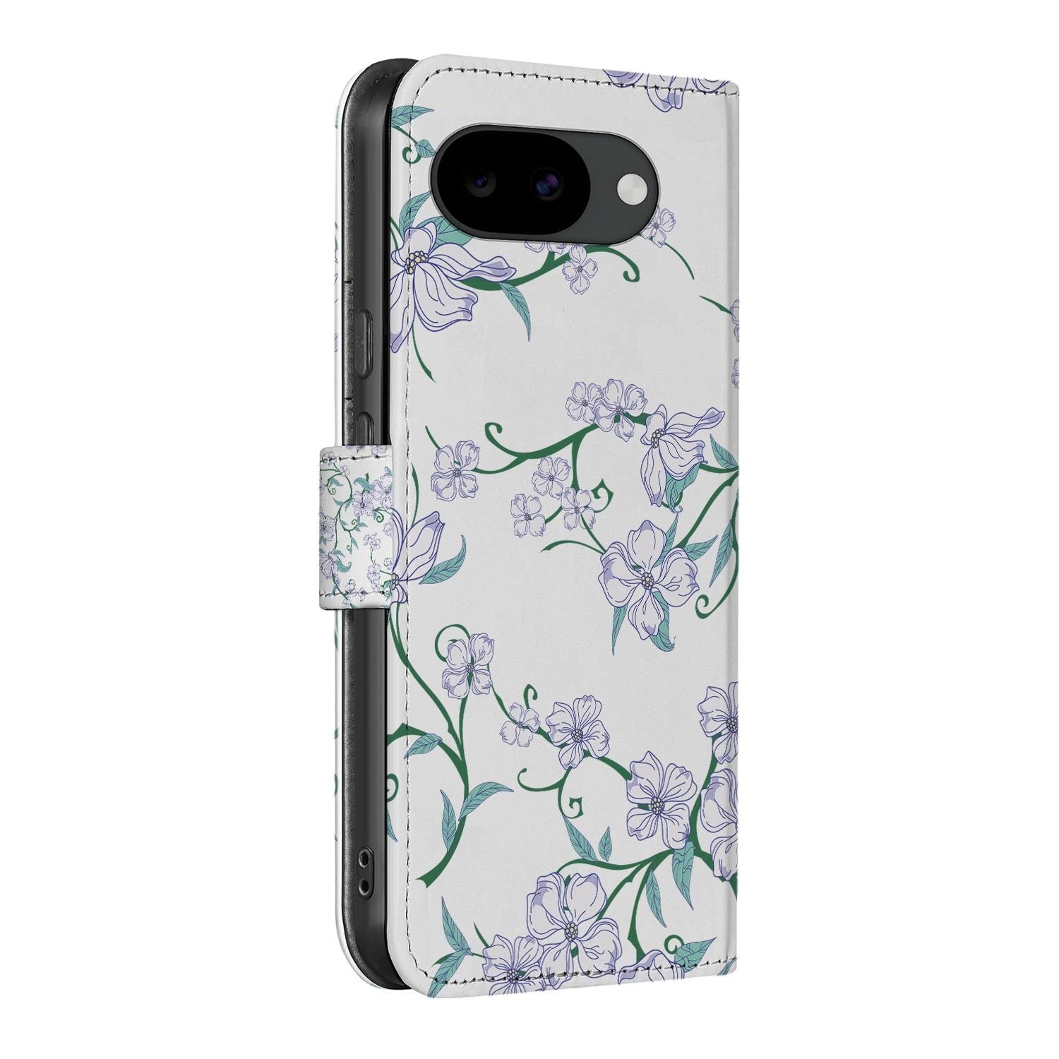 Bookcase hoesje Google Pixel 10a met Blossom White print