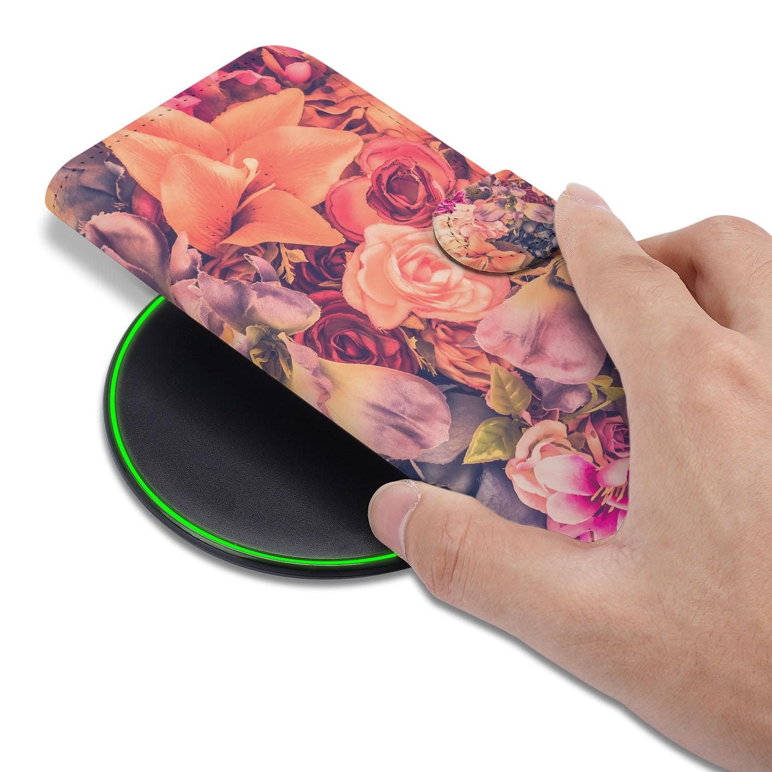 Hoesje met pasjeshouder voor Google Pixel 10a in Bosje Bloemen stijl