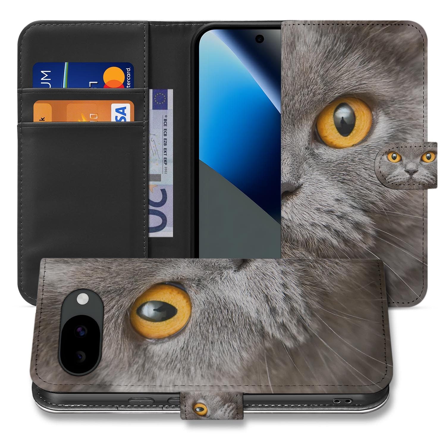 Britse Korthaar bookcase hoesje voor de Google Pixel 10a