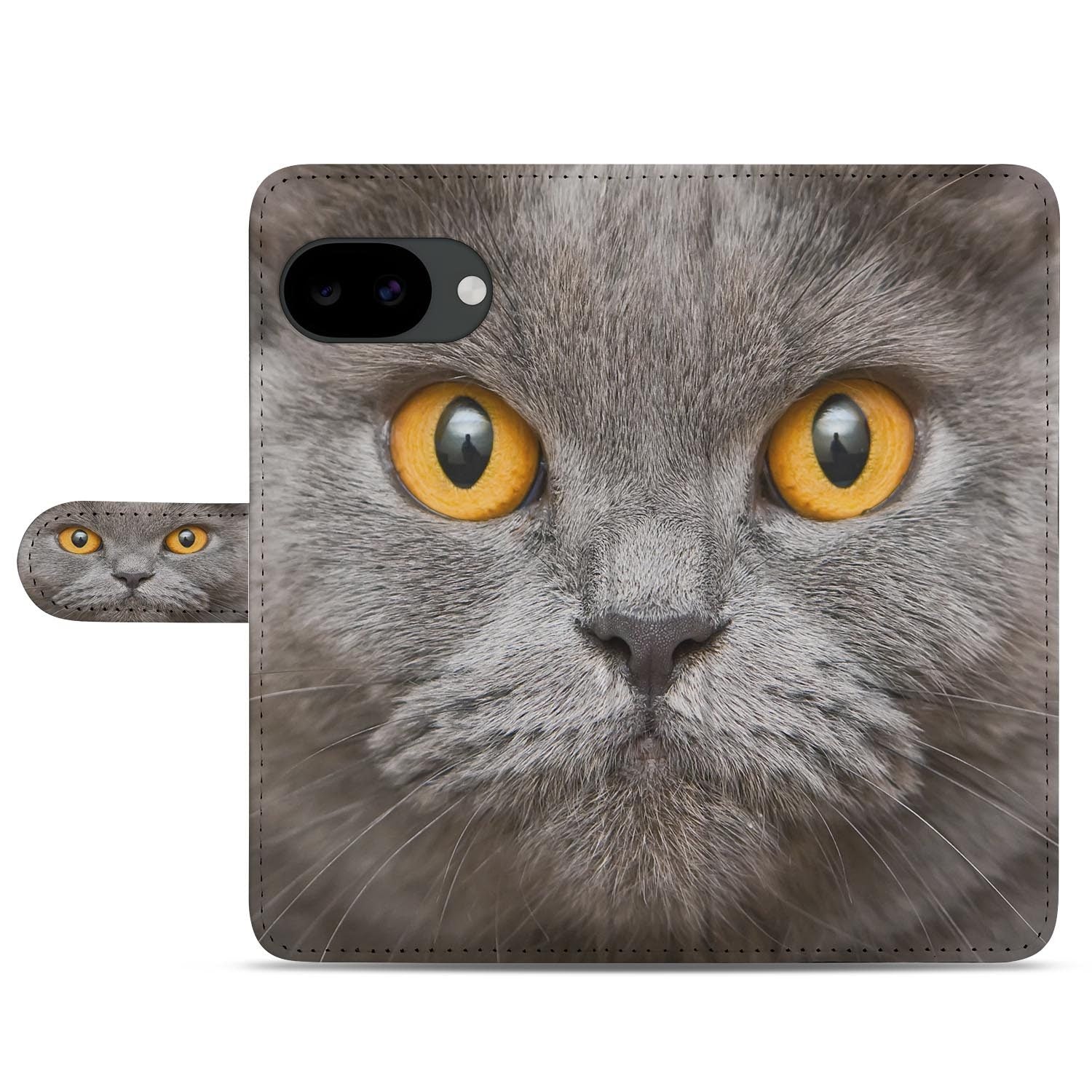 Google Pixel 10a portemonnee hoesje met Britse Korthaar design