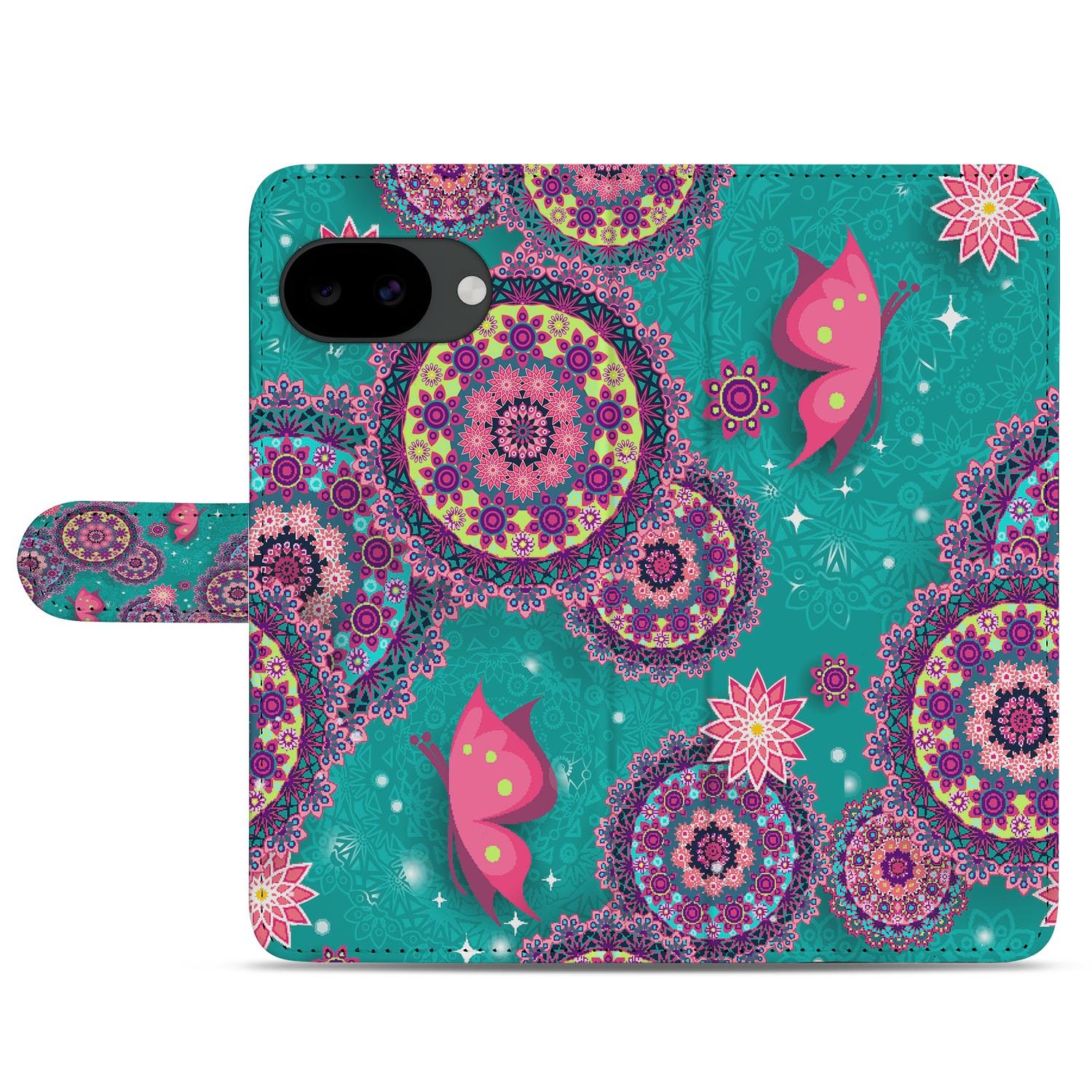 Google Pixel 10a portemonnee hoesje met Cirkels en Vlinders design