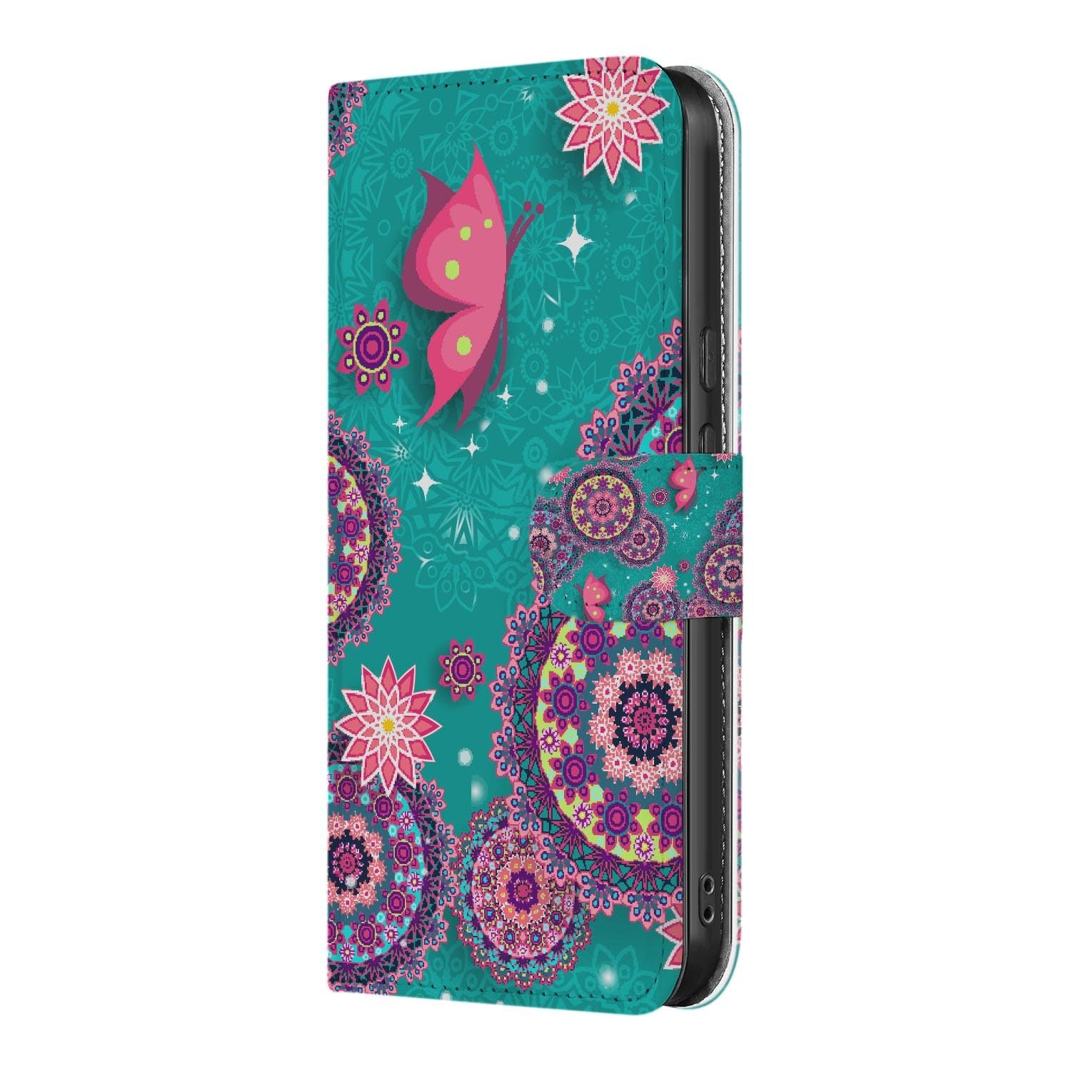 Cirkels en Vlinders wallet hoesje voor Google Pixel 10a met pasjeshouder