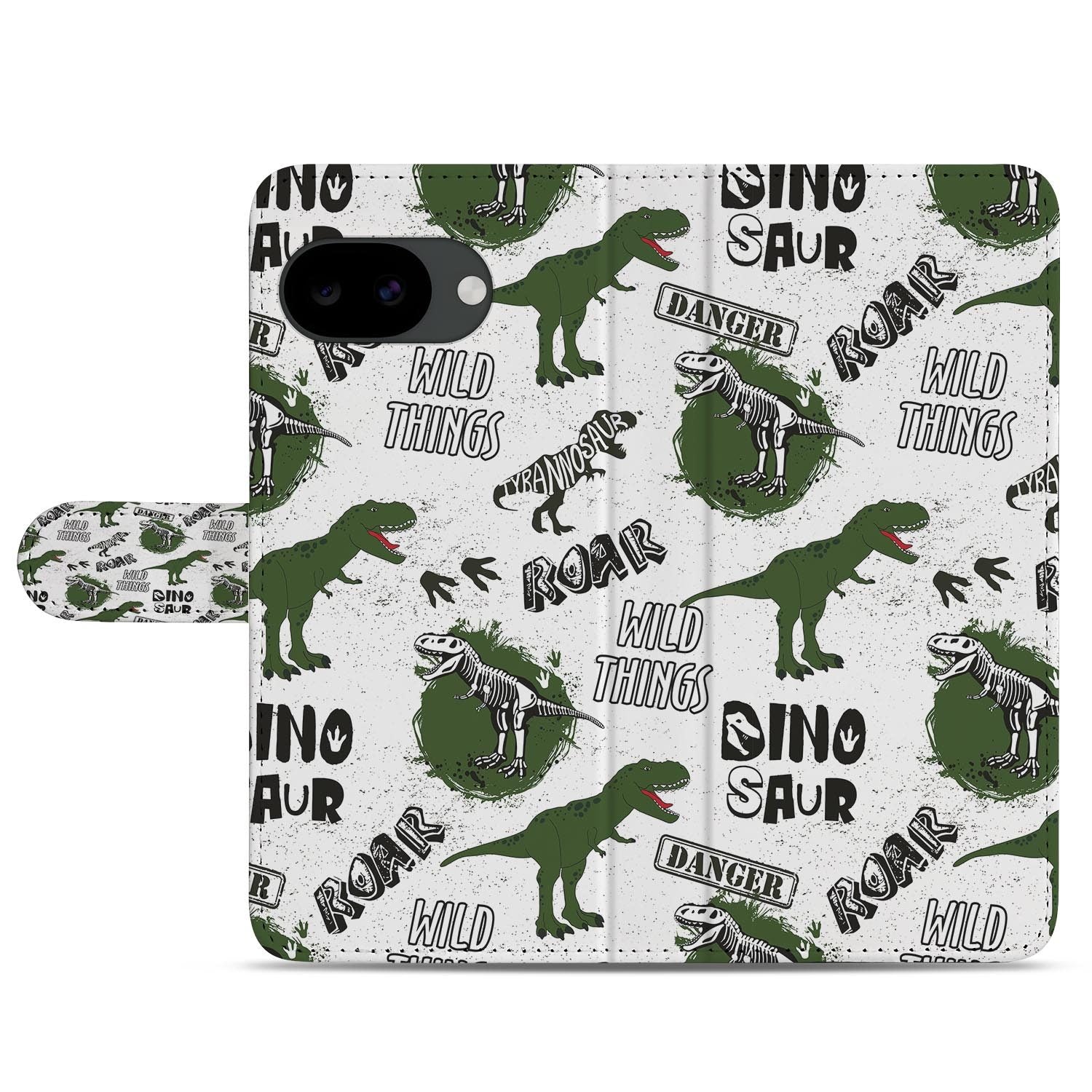 Google Pixel 10a portemonnee hoesje met Dino design