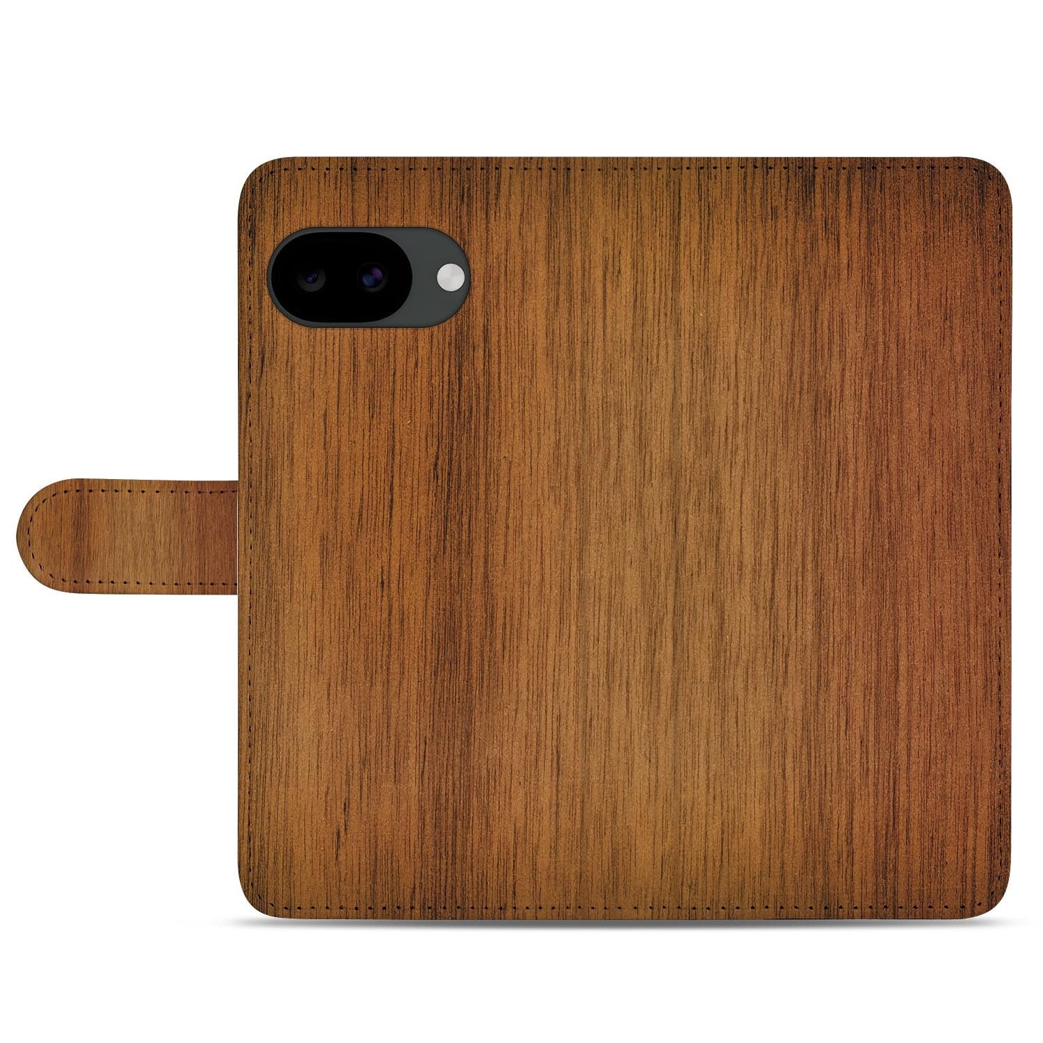 Google Pixel 10a portemonnee hoesje met Donker Hout design