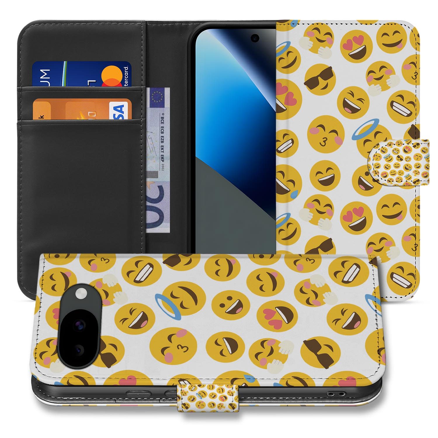 Emoji bookcase hoesje voor de Google Pixel 10a