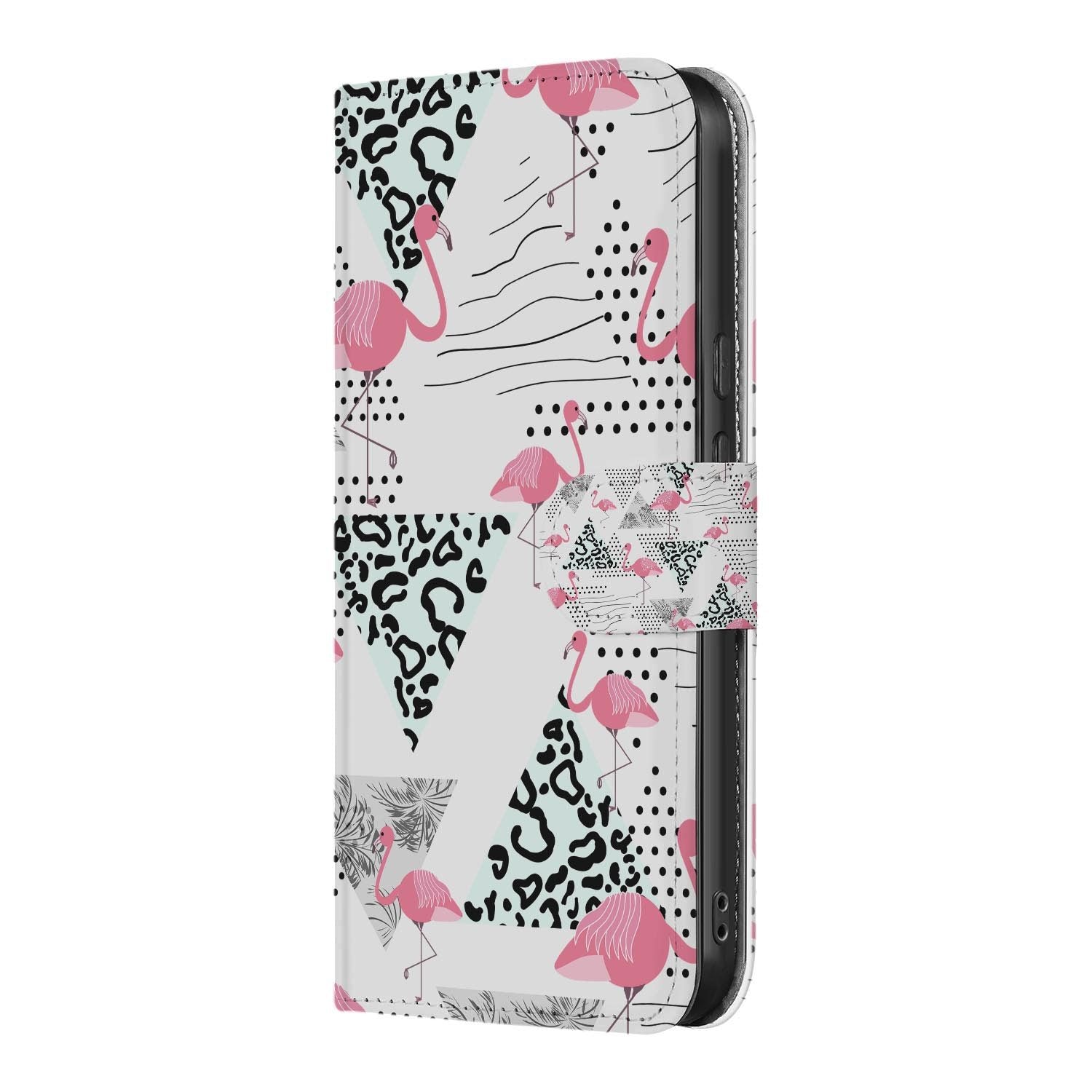 Flamingo Triangle wallet hoesje voor Google Pixel 10a met pasjeshouder