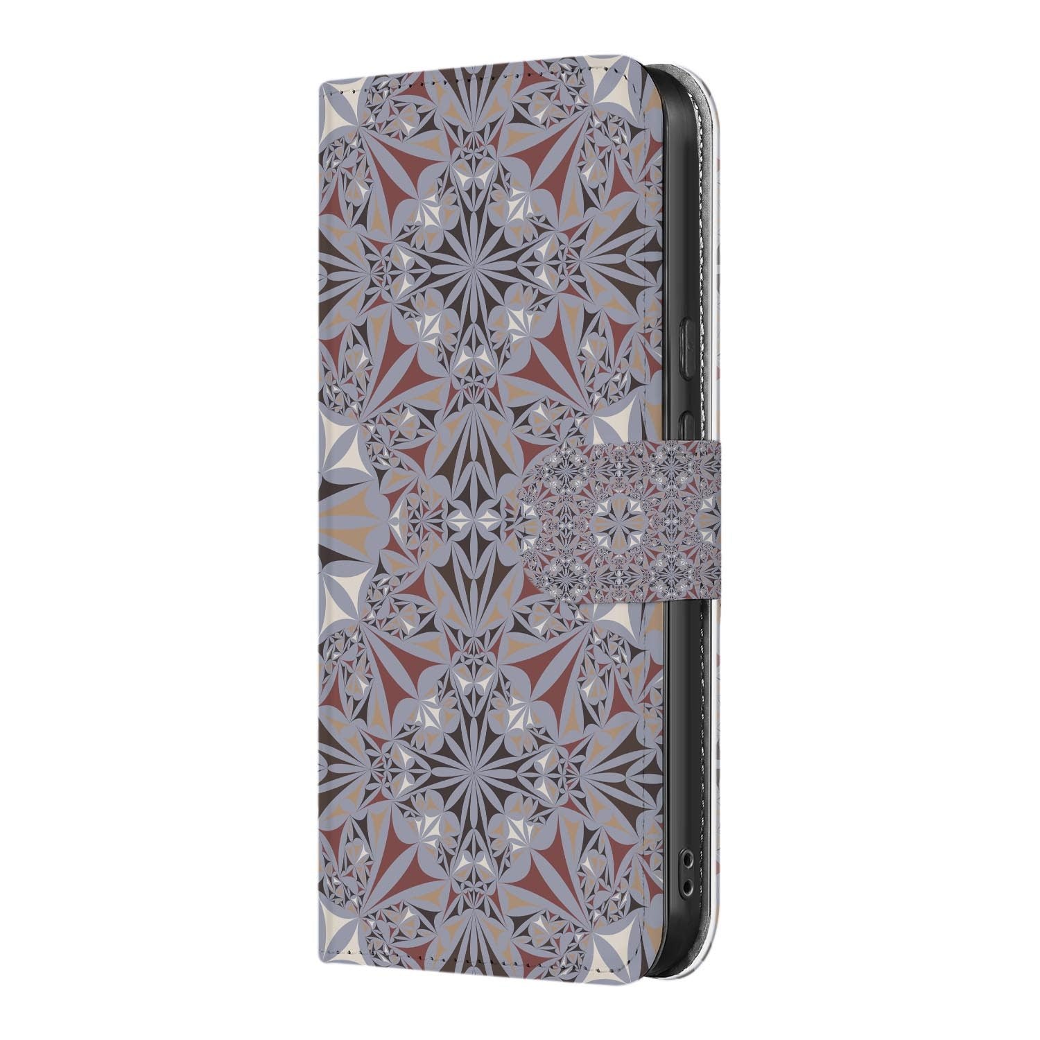 Bloemenpatroon wallet hoesje voor Google Pixel 10a met pasjeshouder