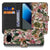 Paars Witte Bloemen bookcase hoesje voor de Google Pixel 10a