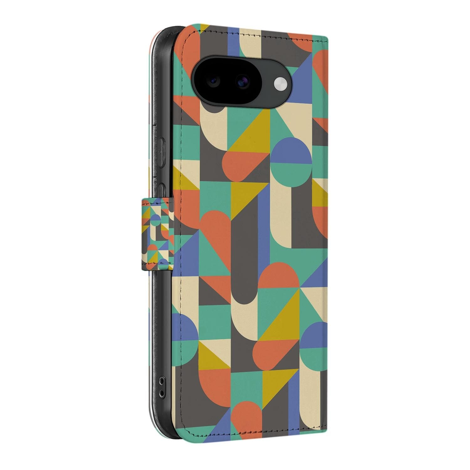 Bookcase hoesje Google Pixel 10a met Funky Retro print