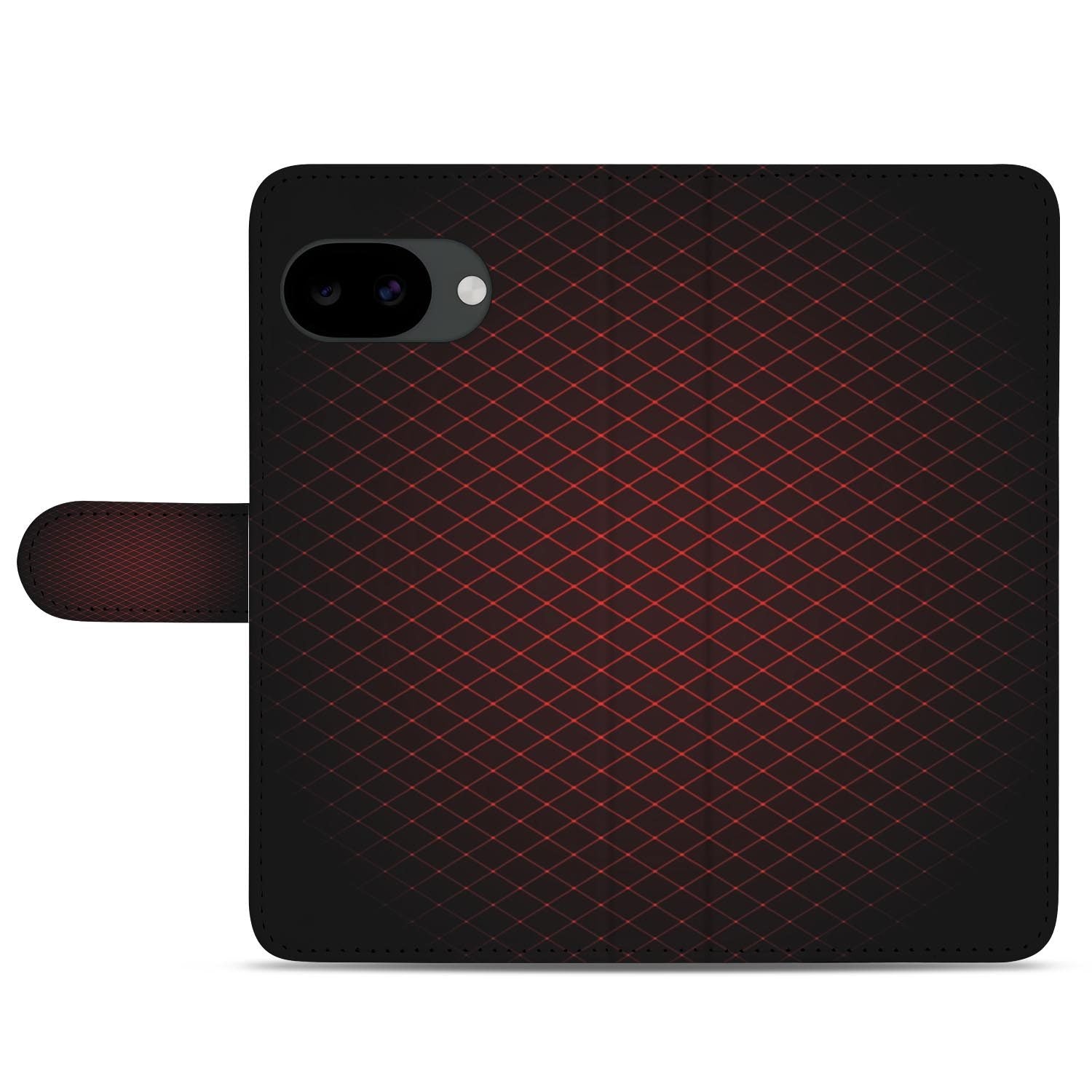Hoesje met pasjeshouder voor Google Pixel 10a in Geruit Rood stijl