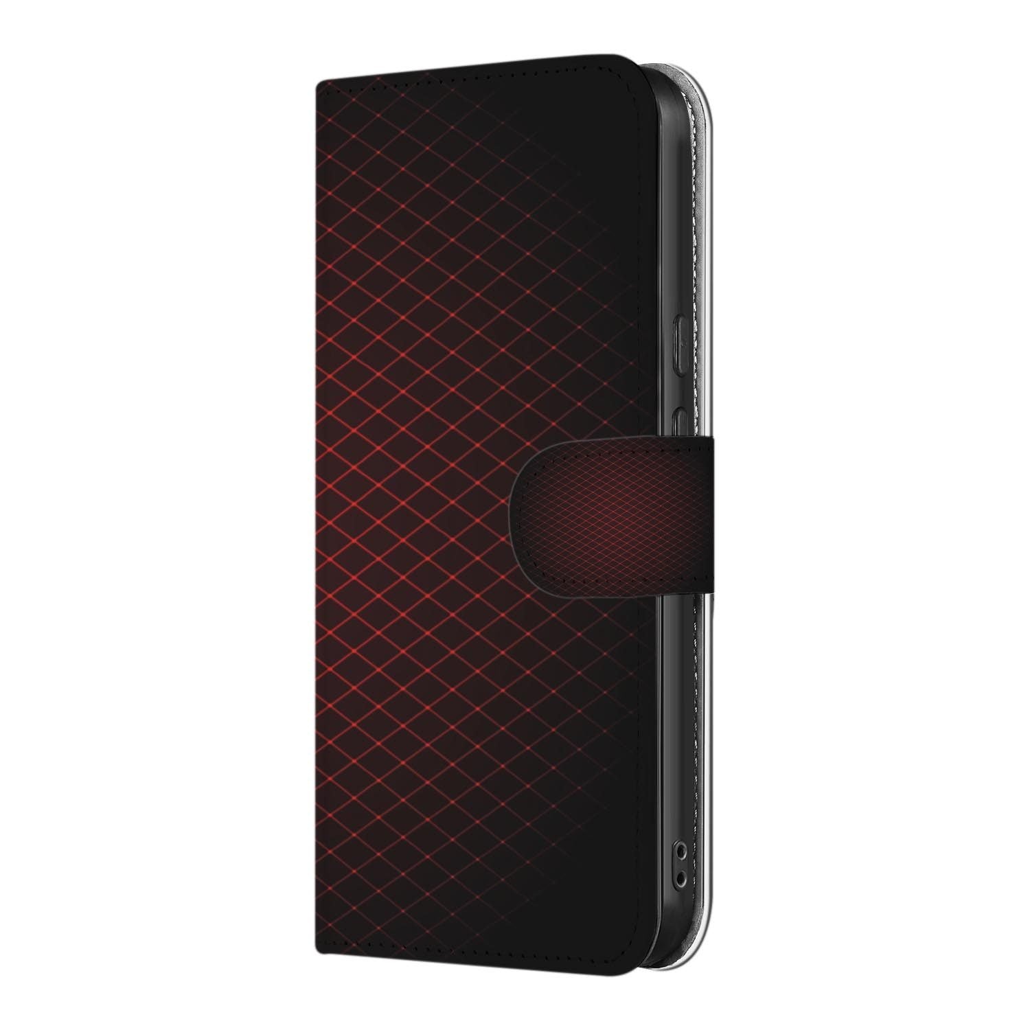 Geruit Rood wallet hoesje voor Google Pixel 10a met pasjeshouder