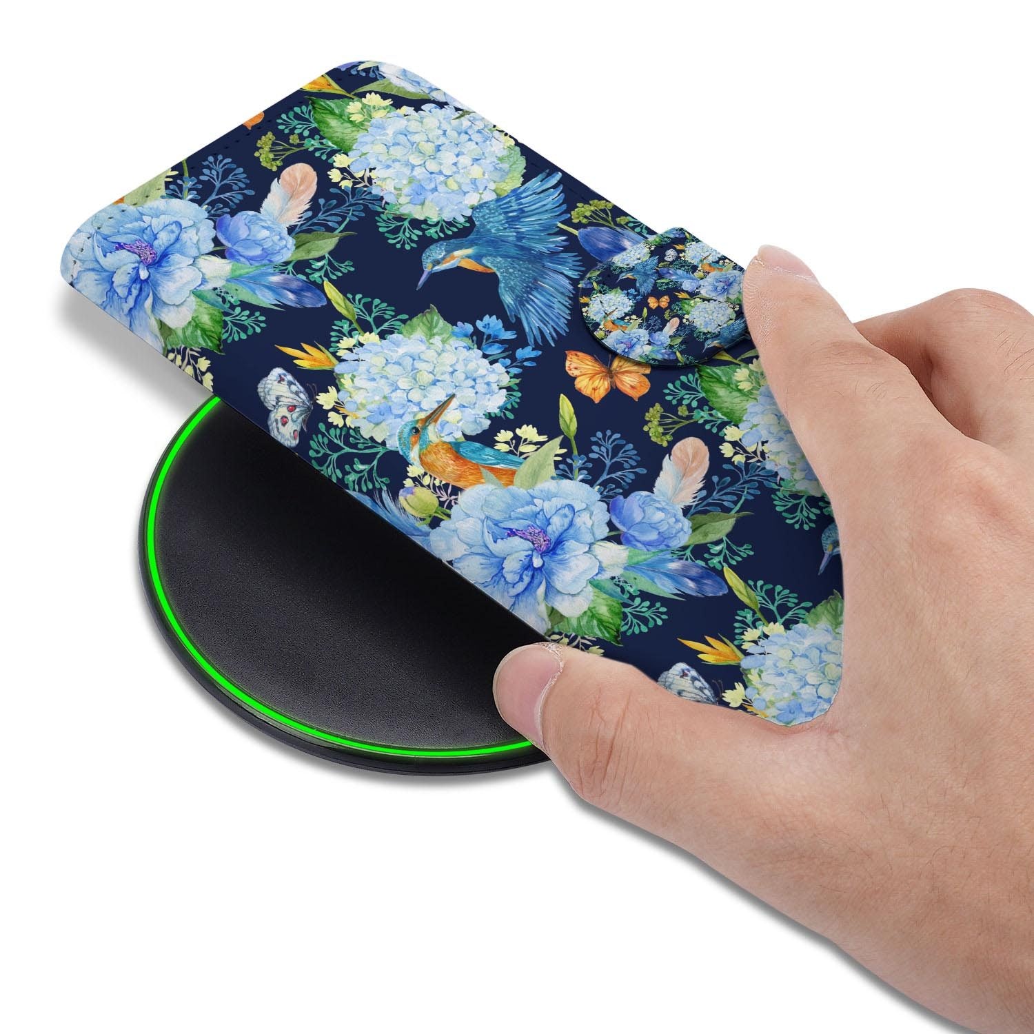 Hoesje met pasjeshouder voor Google Pixel 10a in IJsvogel stijl