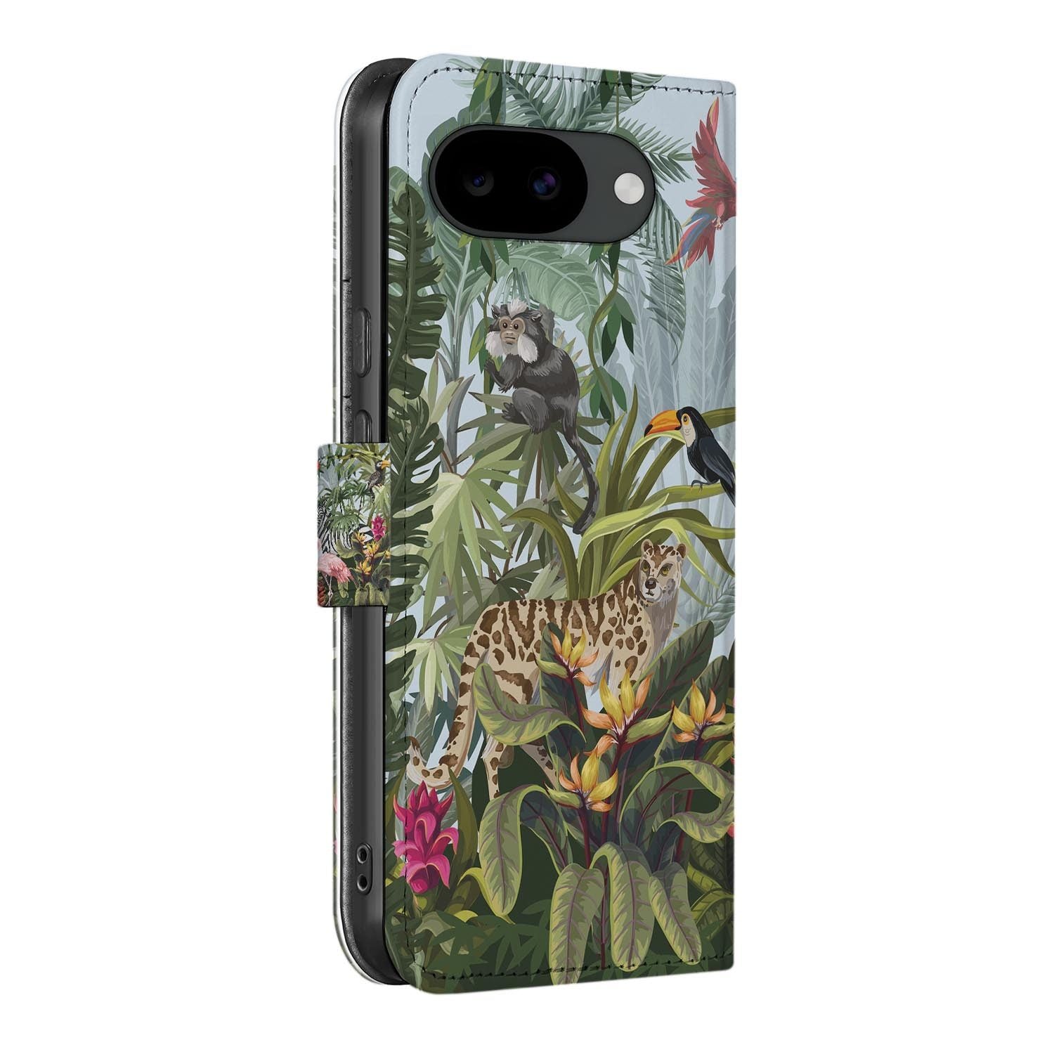 Bookcase hoesje Google Pixel 10a met Jungle print