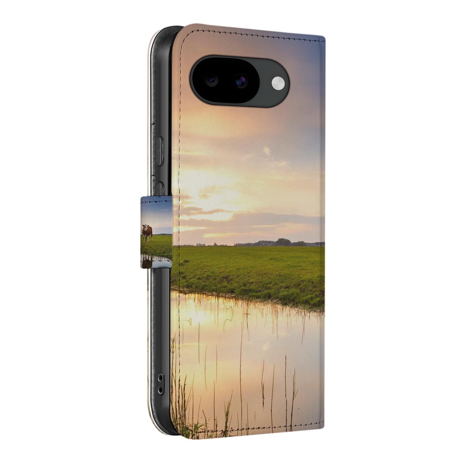 Bookcase hoesje Google Pixel 10a met Koeienprint print
