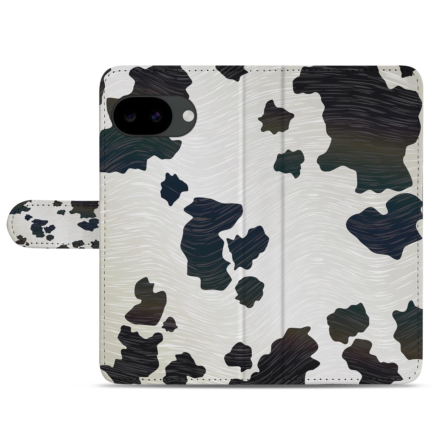 Google Pixel 10a portemonnee hoesje met Koeienvlekken design