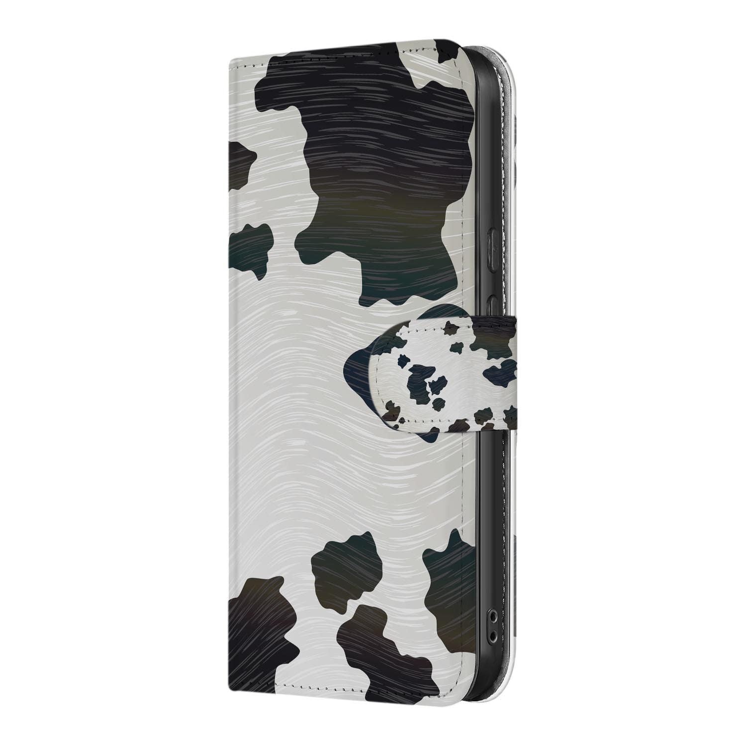 Koeienvlekken wallet hoesje voor Google Pixel 10a met pasjeshouder
