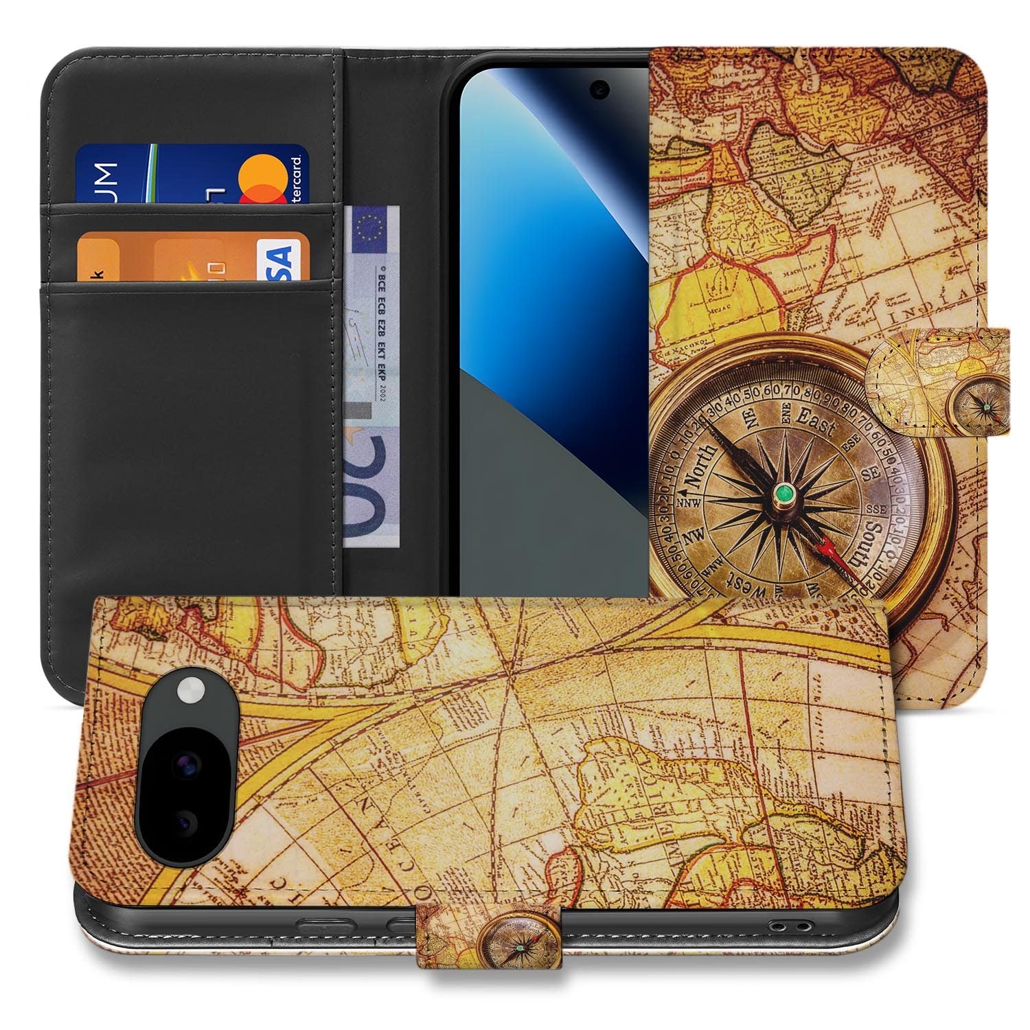 Kompas bookcase hoesje voor de Google Pixel 10a