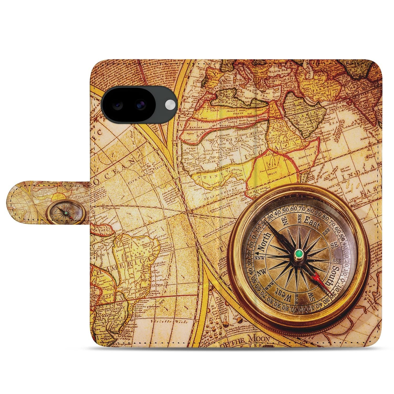 Google Pixel 10a portemonnee hoesje met Kompas design