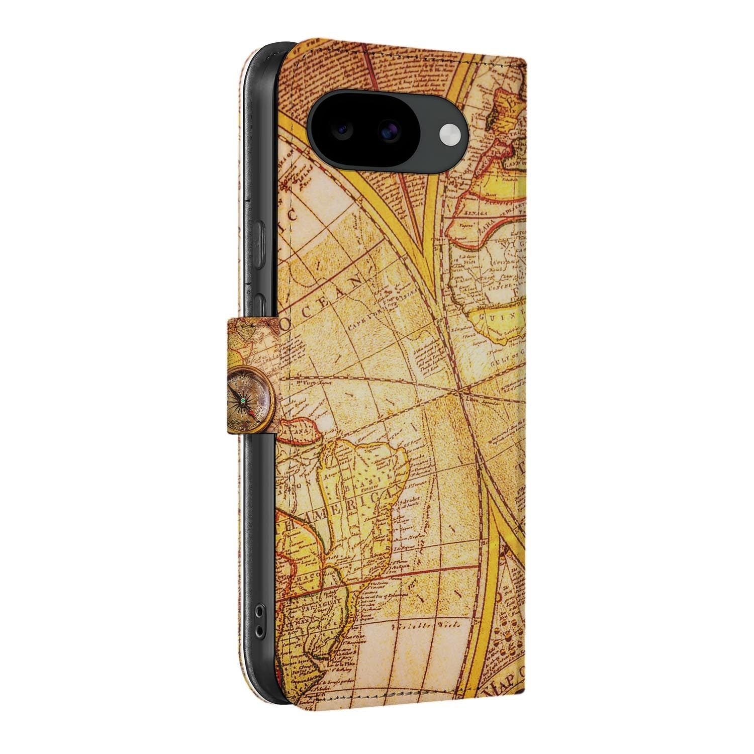 Bookcase hoesje Google Pixel 10a met Kompas print