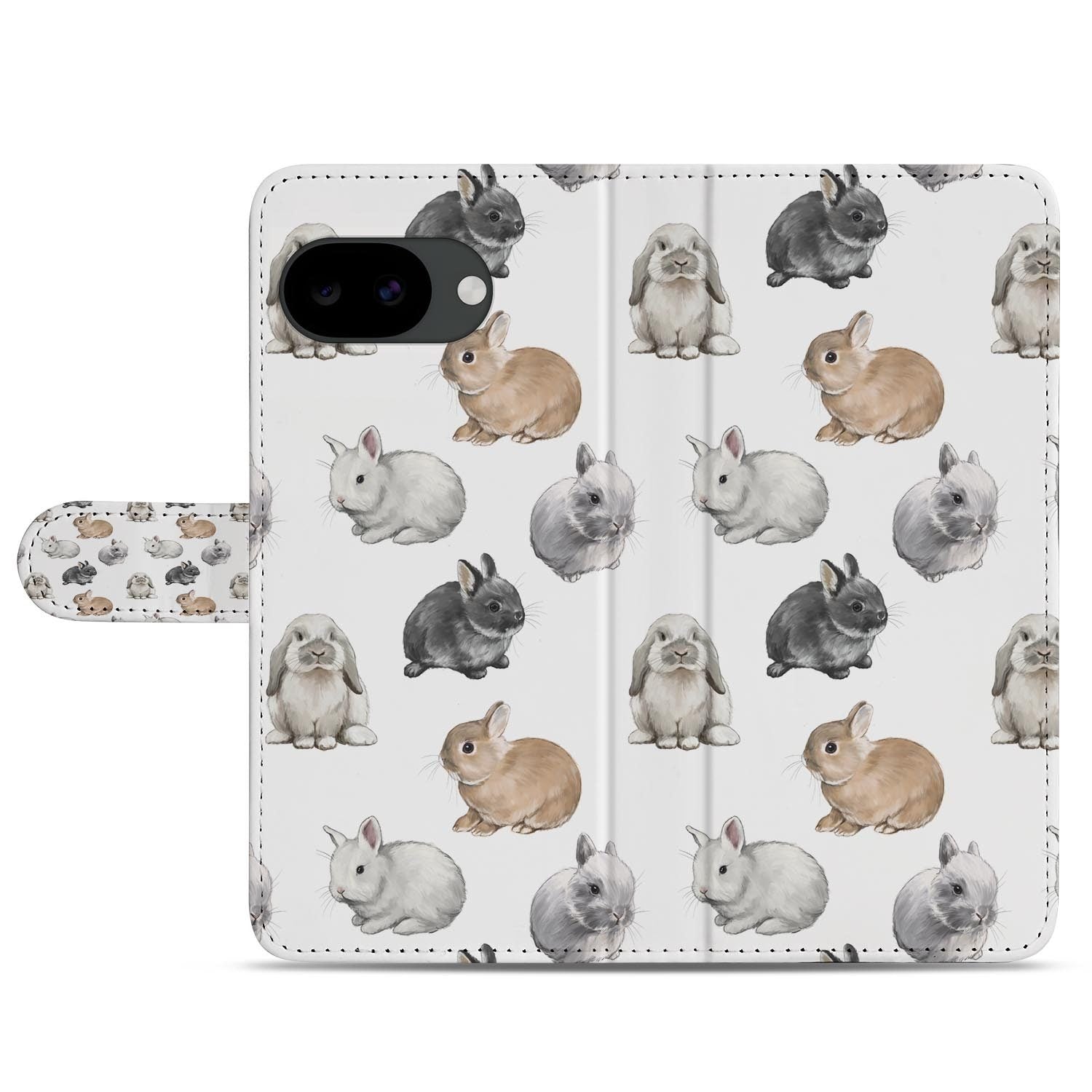 Google Pixel 10a portemonnee hoesje met Konijntjes design